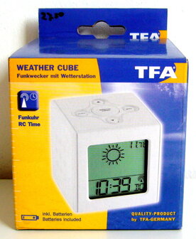 TFA Weather Cube radiografische alarmklok