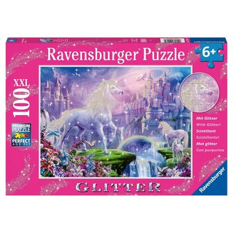 Ravensburger Eenhoorn glitter puzzel 100 stukjes XXL