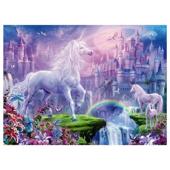 Ravensburger Eenhoorn glitter puzzel 100 stukjes XXL