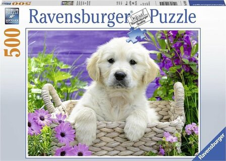 Ravensburger Golden retriever puppy puzzel 500 stukjes