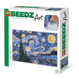 SES beedz art strijkkralen Sterrennacht van Gogh 7.000 stuks