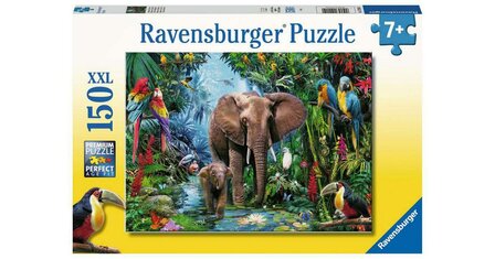 Ravensburger Olifanten in de Jungle puzzel 150 stukjes XXL