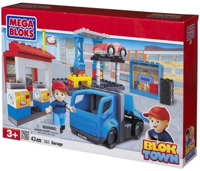 Megabloks 382 Blok Town Garage 1 onderdeel missend