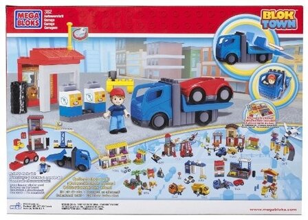 Megabloks 382 Blok Town Garage 1 onderdeel missend