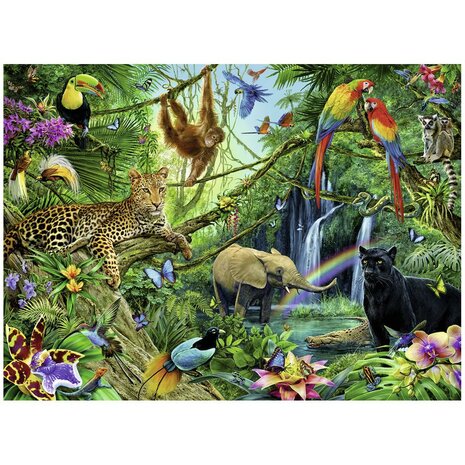 Ravensburger Dieren in de Jungle puzzel 200 stukjes XXL