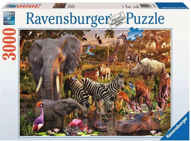 Ravensburger puzzel Afrikaanse Dierenwereld 3.000 stukjes