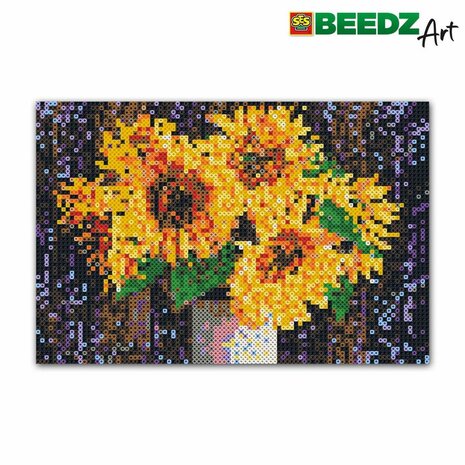 SES beedz art strijkkralen Zonnebloemen van Gogh 7.000 stuks