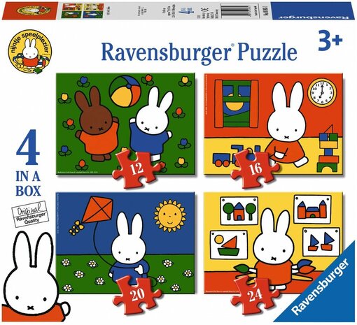 Ravensburger nijntje 4-in-1 kinderpuzzel 12+16+20+24 stukjes